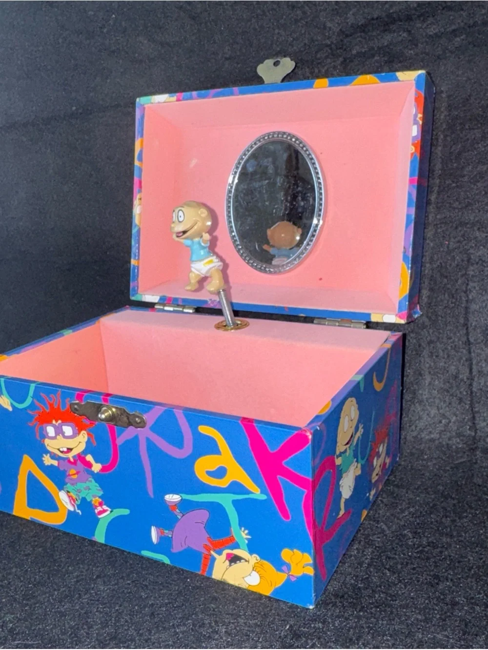 1998 Vintage Nickelodeon Rugrats Musical Tommy Pickles Jewelry Box Music Box